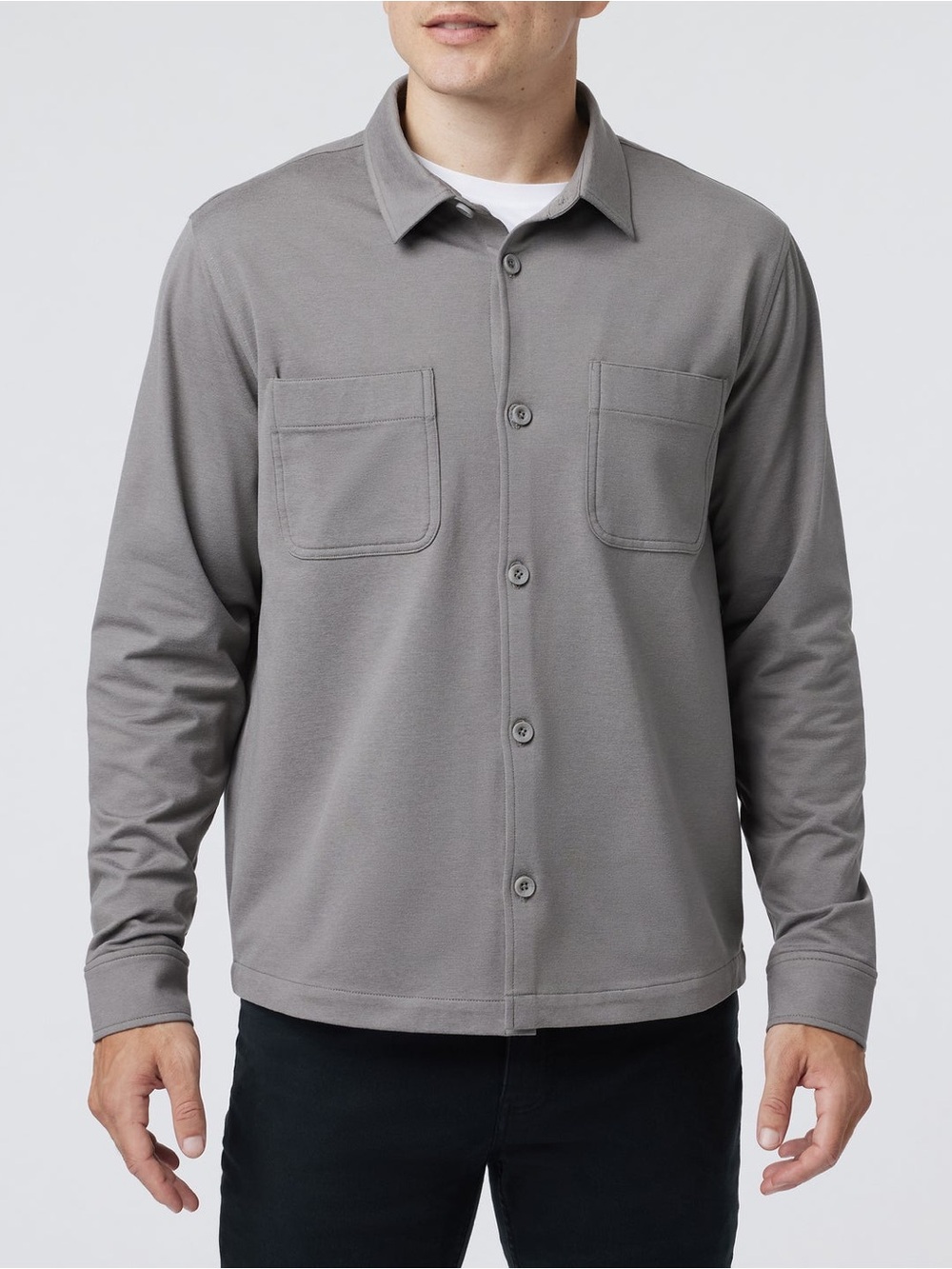 VUORI Coronado Shirt Jacket in Dolomite Heather Size L